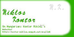 miklos kontor business card